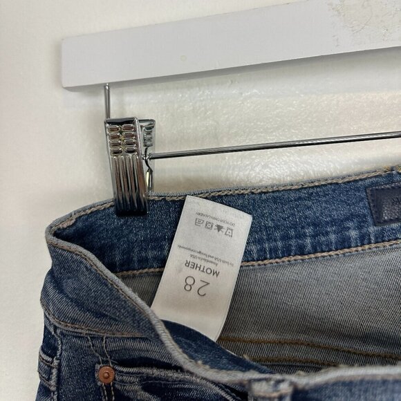 MOTHER The Mid-rise Dazzler Ankle Fray in Wash Going In Circles Size US 28 - Picture 5 of 11